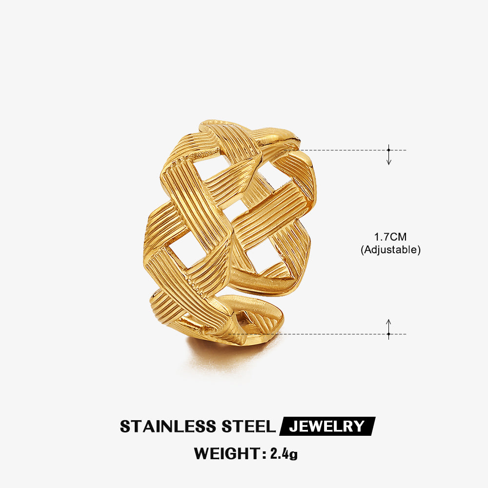 Simple Style Geometric Stainless Steel Plating 18k Gold Plated Rings