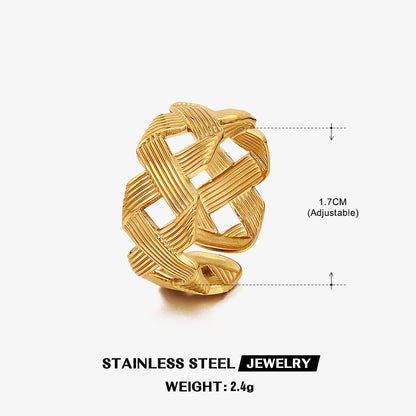 Simple Style Geometric Stainless Steel Plating 18k Gold Plated Rings