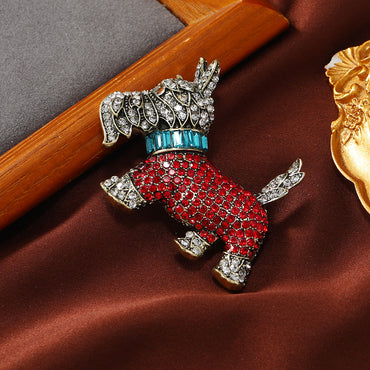 Glam Retro Dog Alloy Unisex Brooches