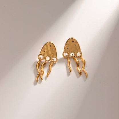 1 Pair Ig Style Animal Plating Stainless Steel 18k Gold Plated Drop Earrings