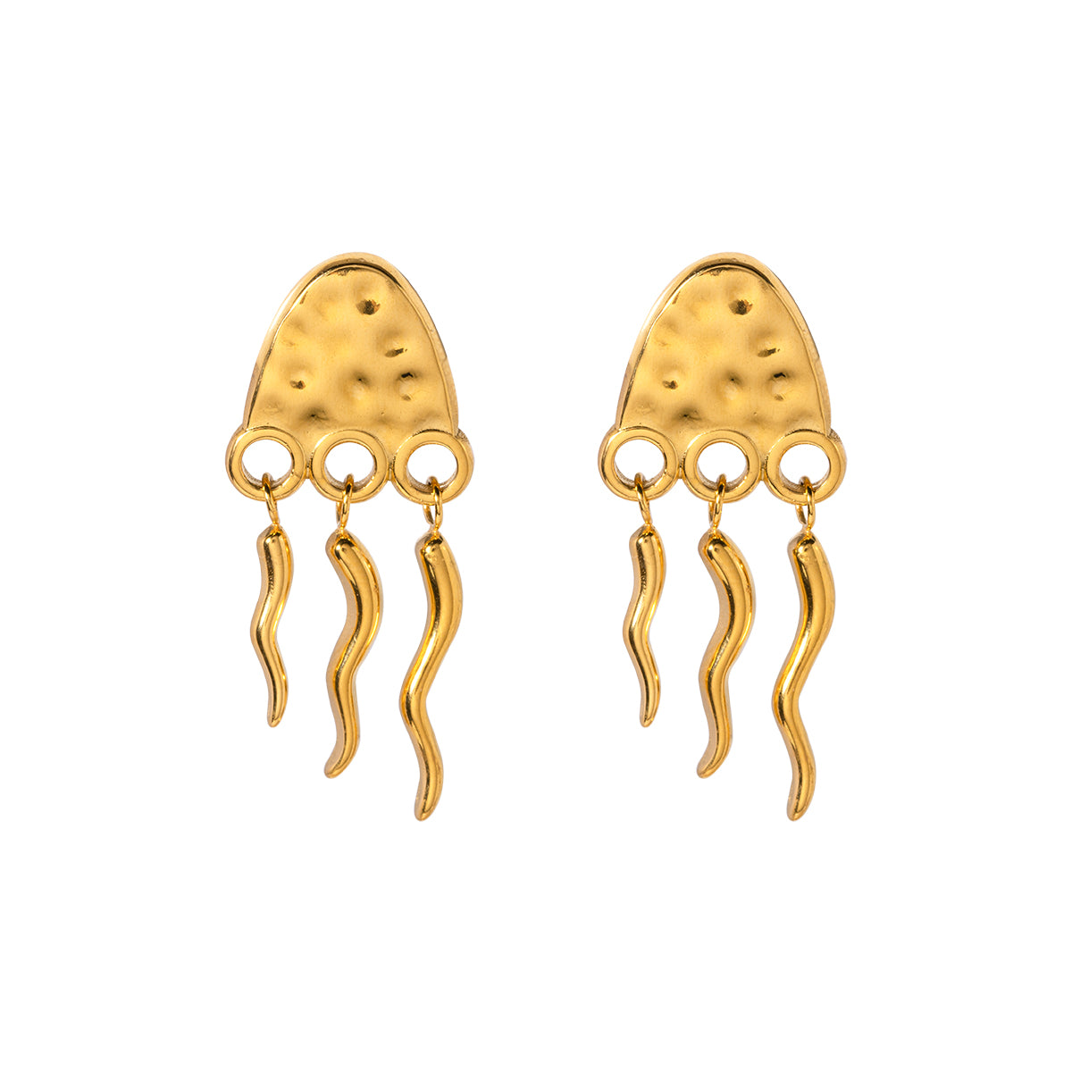 1 Pair Ig Style Animal Plating Stainless Steel 18k Gold Plated Drop Earrings