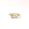 Elegant Princess Sweet Bow Knot Stainless Steel Plating Inlay Zircon Gold Plated Rings