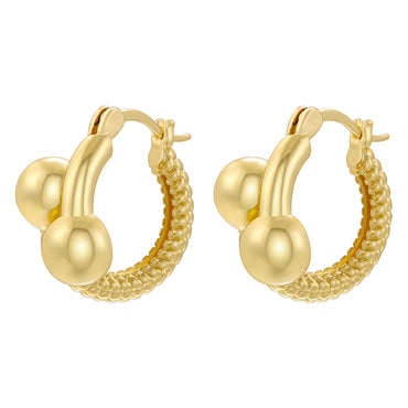 1 Pair Casual Hip-hop Vintage Style U Shape Enamel Plating Copper 18k Gold Plated Earrings