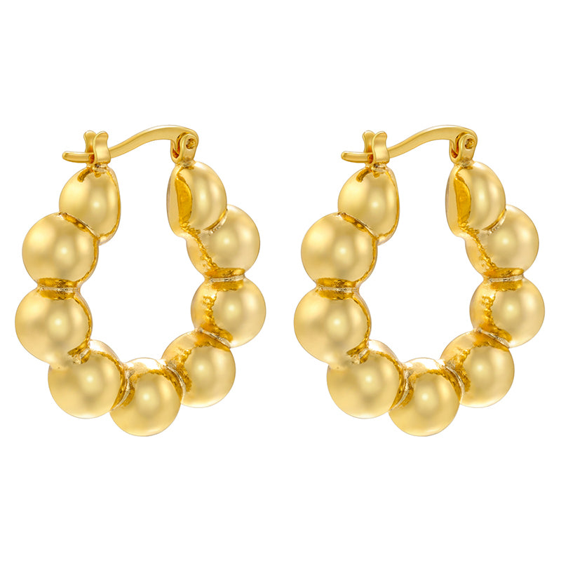 1 Pair Casual Hip-hop Vintage Style U Shape Enamel Plating Copper 18k Gold Plated Earrings