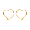 1 Pair Vintage Style Modern Style Simple Style Heart Shape Stainless Steel Hoop Earrings