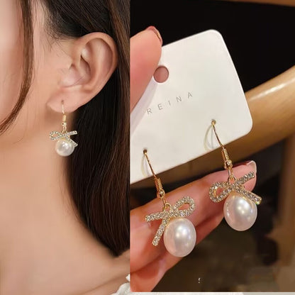 Simple Style Leaf Alloy Inlay Zircon Women's Earrings Ear Studs