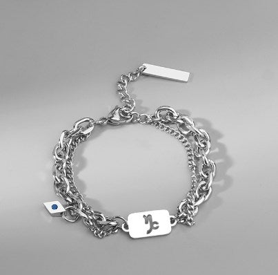 Simple Style Constellation Titanium Steel Plating Inlay Zircon Rings Bracelets Necklace