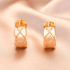 1 Pair Simple Style Lingge Copper Earrings