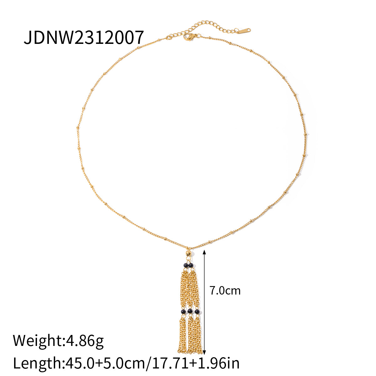 Ig Style Simple Style Tassel Stainless Steel Plating Inlay Natural Stone 18k Gold Plated Earrings Necklace