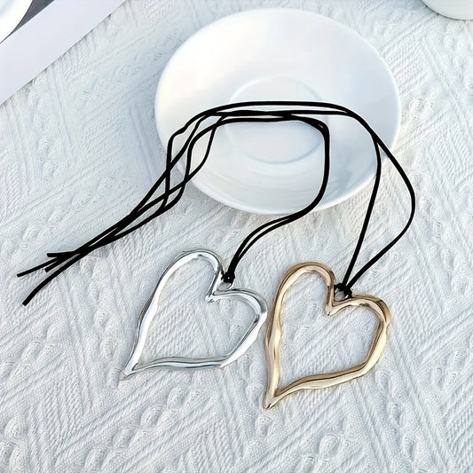 Sweet Cool Style Heart Shape Alloy Plating Women's Pendant Necklace