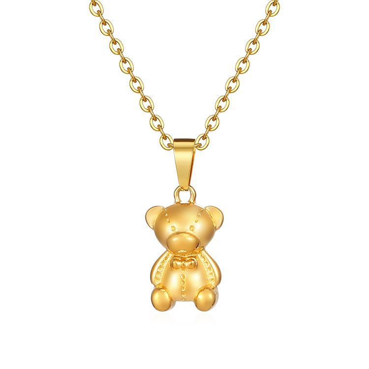 Cute Animal Stainless Steel Plating Pendant Necklace