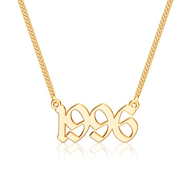 Simple Style Number Copper Plating 14k Gold Plated Pendant Necklace