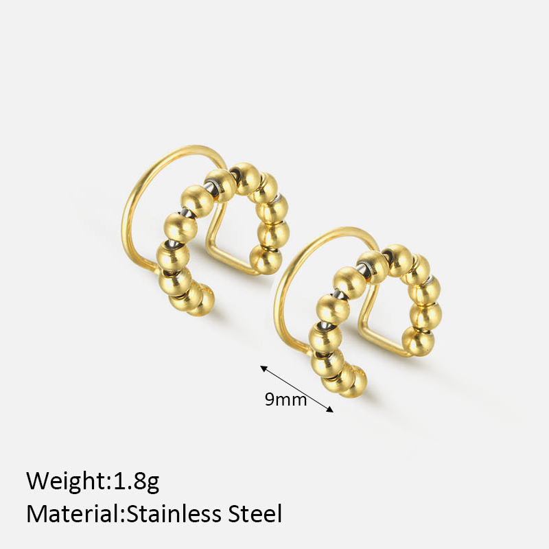 1 Pair Simple Style Classic Style Solid Color Plating Stainless Steel Earrings