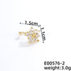 1 Piece Casual Simple Style Flower Copper Zircon Silver Plated Ear Cuffs