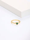 Ig Style Simple Style Round Heart Shape Flower Copper Enamel Plating Inlay Zircon 18k Gold Plated Open Rings