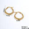 1 Pair Casual Simple Style Geometric Irregular Stainless Steel Hoop Earrings