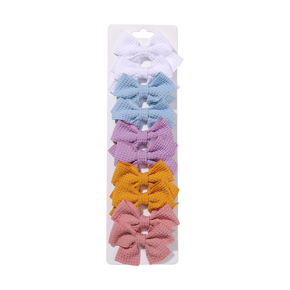 Girl'S Cute Solid Color Bow Knot Polyester Hair Clip