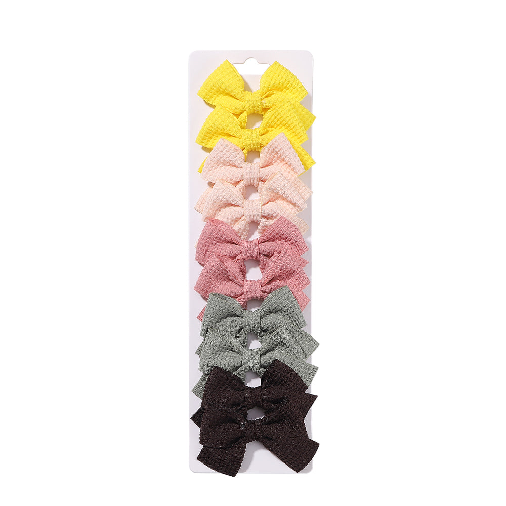 Girl'S Cute Solid Color Bow Knot Polyester Hair Clip