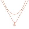 Simple Style Letter Copper Plating 14k Gold Plated Double Layer Necklaces