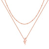 Simple Style Letter Copper Plating 14k Gold Plated Double Layer Necklaces