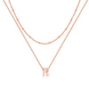 Simple Style Letter Copper Plating 14k Gold Plated Double Layer Necklaces