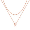 Simple Style Letter Copper Plating 14k Gold Plated Double Layer Necklaces