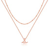 Simple Style Letter Copper Plating 14k Gold Plated Double Layer Necklaces