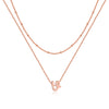 Simple Style Letter Copper Plating 14k Gold Plated Double Layer Necklaces