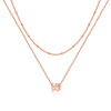 Simple Style Letter Copper Plating 14k Gold Plated Double Layer Necklaces