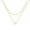 Simple Style Letter Copper Plating 14k Gold Plated Double Layer Necklaces