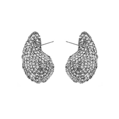 1 Pair Casual Geometric Alloy Rhinestones Ear Studs