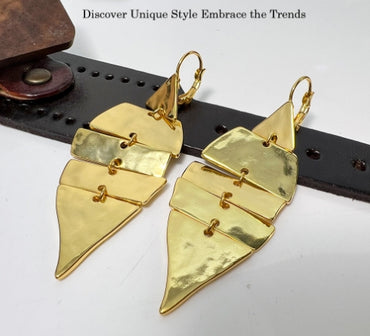 1 Pair Streetwear Leaves Water Droplets Plating Copper Drop Earrings