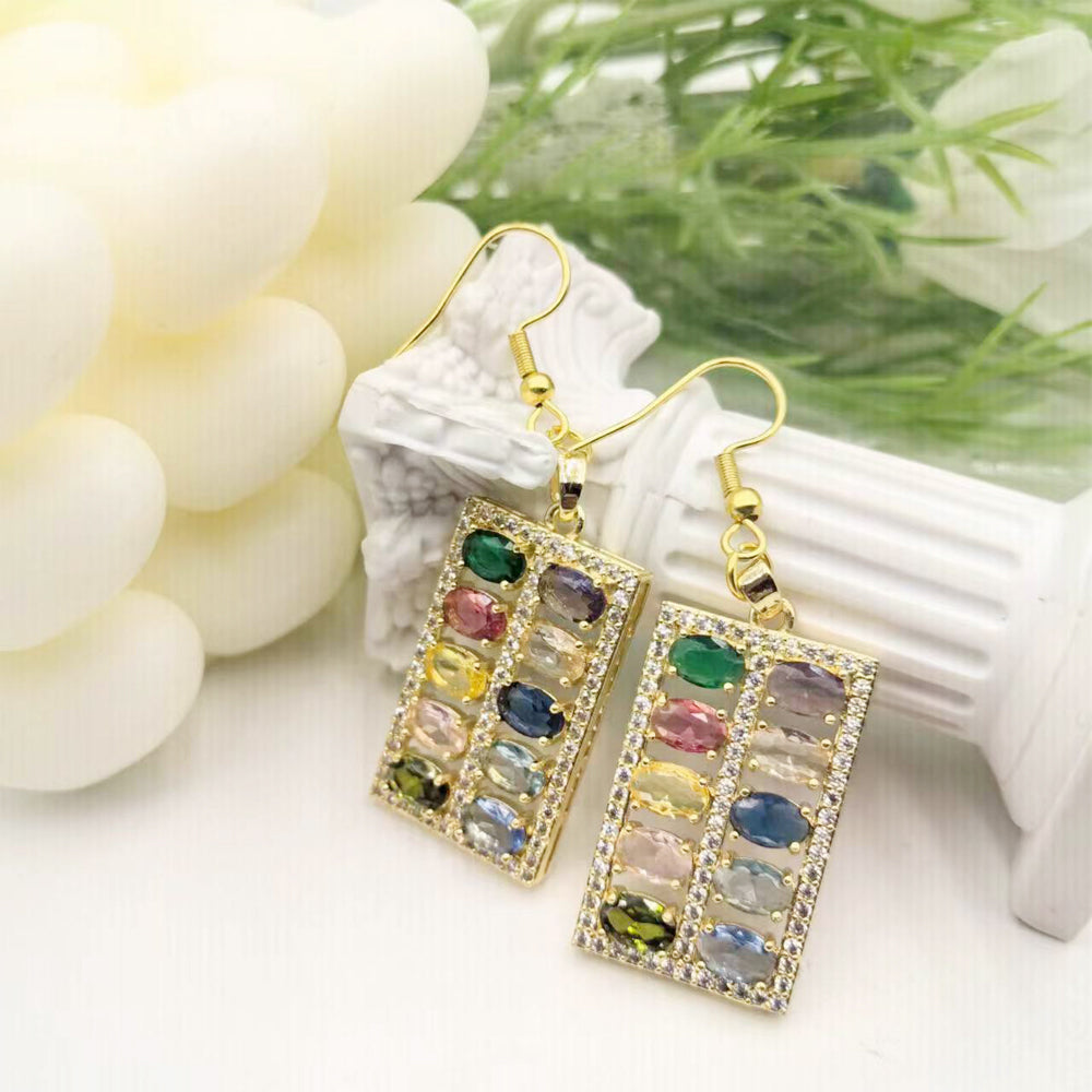 1 Pair Casual Elegant Key Stainless Steel Rhinestones Drop Earrings