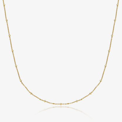 Ig Style Vintage Style Simple Style Solid Color Sterling Silver Beaded Plating 18k Gold Plated White Gold Plated Necklace