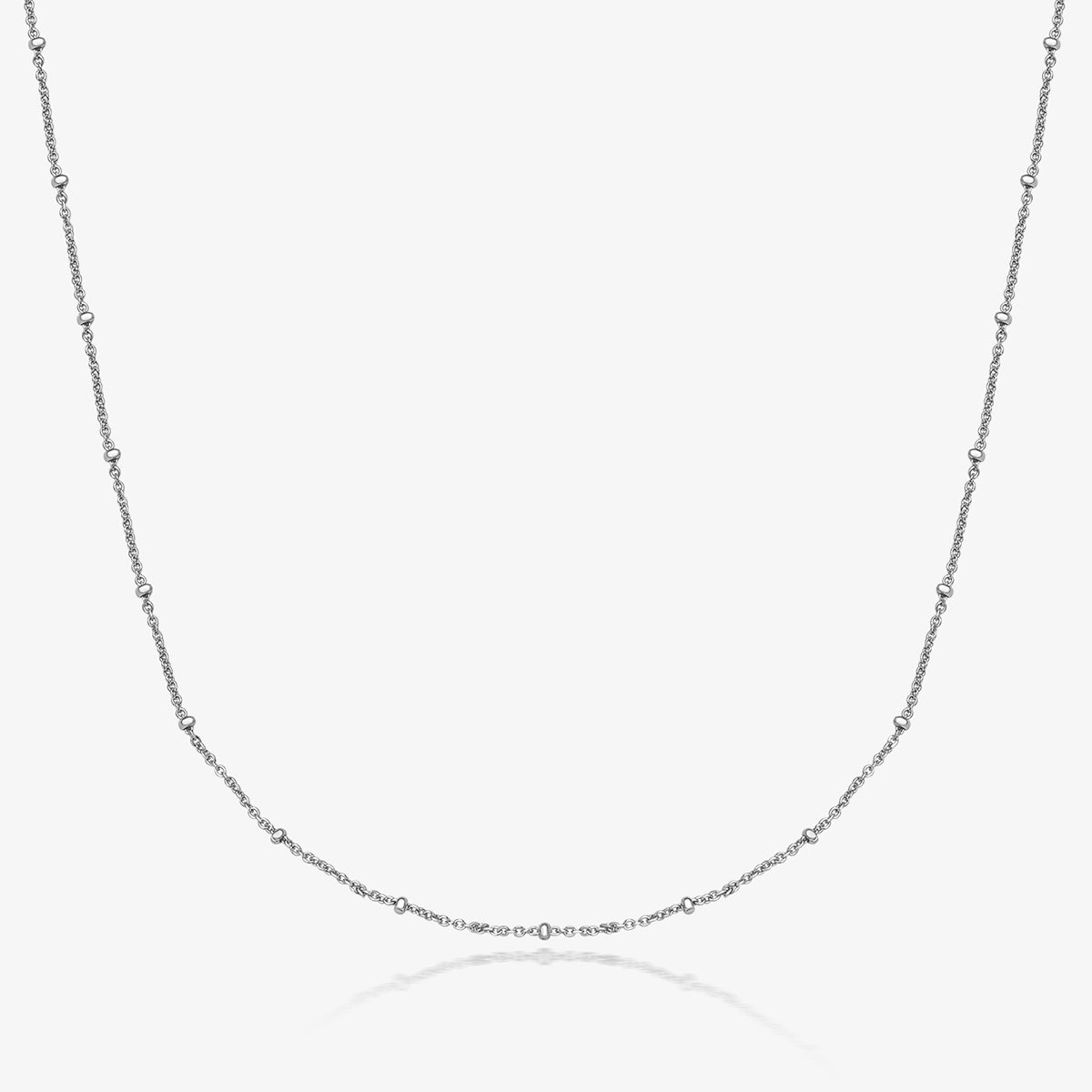 Ig Style Vintage Style Simple Style Solid Color Sterling Silver Beaded Plating 18k Gold Plated White Gold Plated Necklace