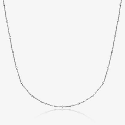 Ig Style Vintage Style Simple Style Solid Color Sterling Silver Beaded Plating 18k Gold Plated White Gold Plated Necklace