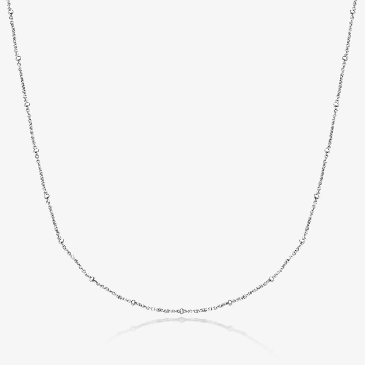 Ig Style Vintage Style Simple Style Solid Color Sterling Silver Beaded Plating 18k Gold Plated White Gold Plated Necklace