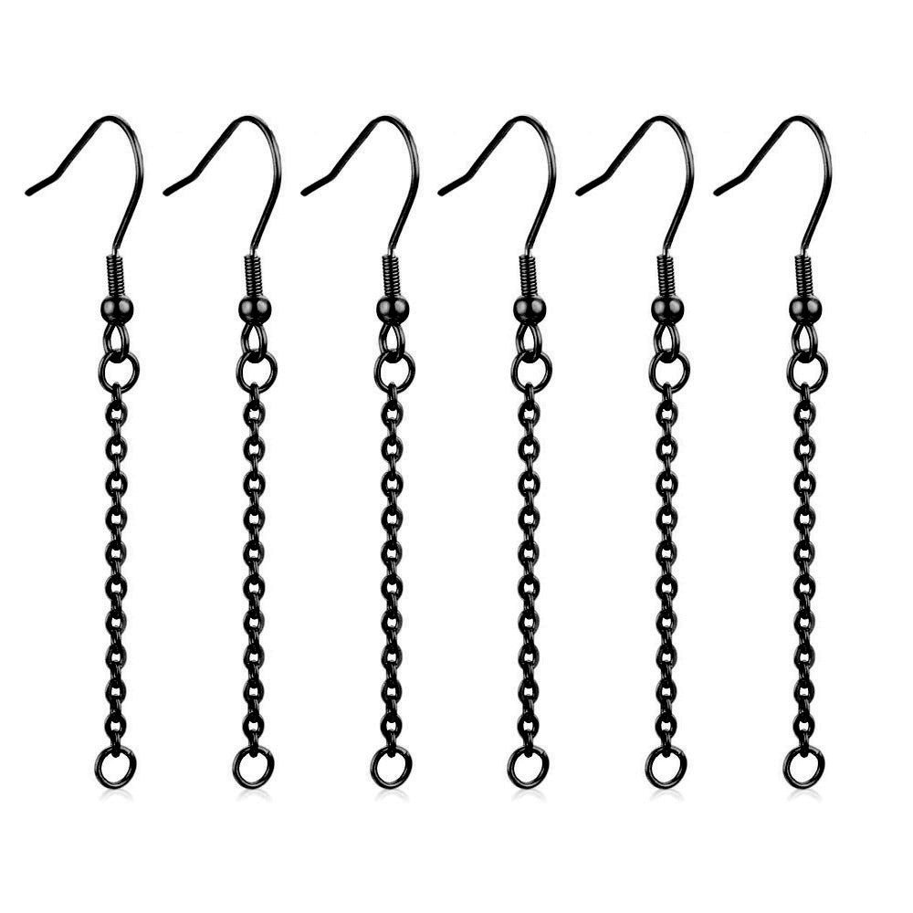 20 PCS/Package Stainless Steel Solid Color Hook Earring Findings Simple Style