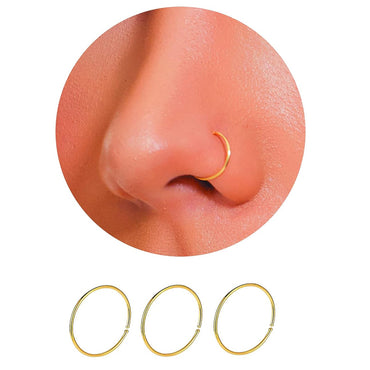 Simple Style Geometric Stainless Steel 14k Gold Plated Rose Gold Plated Nose Ring In Bulk