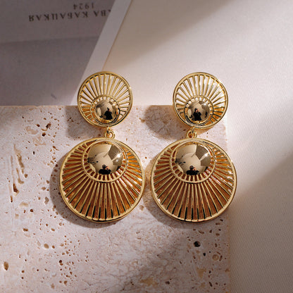 1 Pair Simple Style Geometric Copper 18k Gold Plated Ear Studs