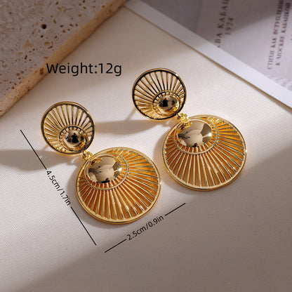 1 Pair Simple Style Geometric Copper 18k Gold Plated Ear Studs