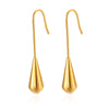 Retro Water Droplets Stainless Steel Plating Drop Earrings 1 Pair