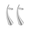 Retro Water Droplets Stainless Steel Plating Drop Earrings 1 Pair