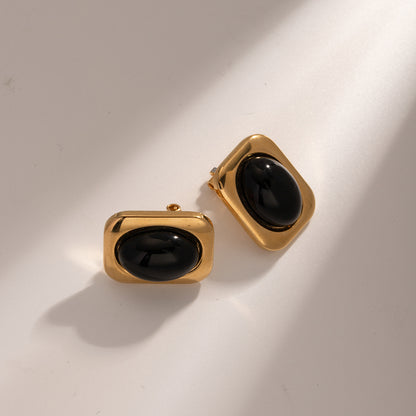 1 Pair Ig Style Geometric Stainless Steel 18k Gold Plated Ear Studs