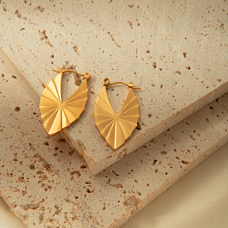 1 Pair Ig Style Simple Style Geometric Plating Stainless Steel Gold Plated Earrings