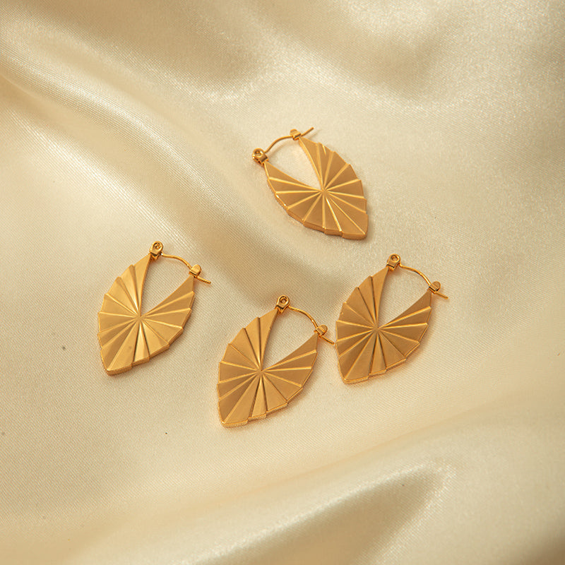 1 Pair Ig Style Simple Style Geometric Plating Stainless Steel Gold Plated Earrings