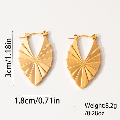 1 Pair Ig Style Simple Style Geometric Plating Stainless Steel Gold Plated Earrings