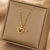 Simple Style Heart Shape Copper 18k Gold Plated Pendant Necklace