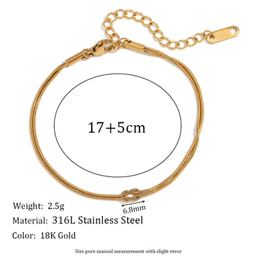 Simple Style Knot Stainless Steel Plating 18k Gold Plated Bracelets