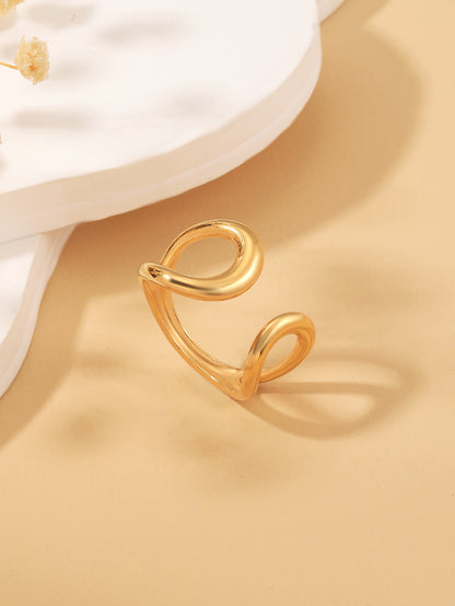 Simple Style Geometric Stainless Steel Plating 18k Gold Plated Open Rings